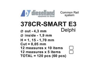 DL-378CR-SMART E3 SET OF SHIMS